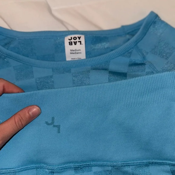 JoyLab Light Blue Patterned Workout Set - Picture 3 of 3